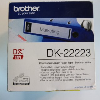 Brother DK-22223 Endlosetiketten, Rolle (5 cm x 30,5 m), Schwarz auf Weiß - 1 Rolle(n)