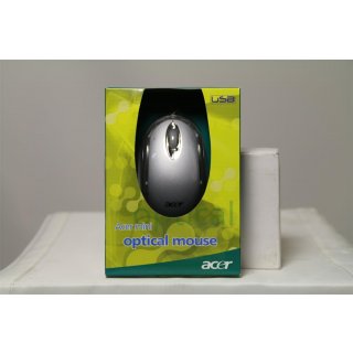 Acer optische Notebook Maus schnurgebunden silber