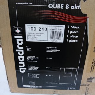 quadral QUBE 8 aktiver Subwoofer schwarz Hochglanz