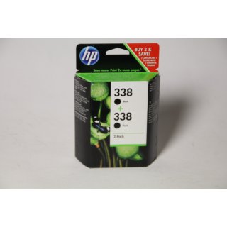 HP 338 2er-Pack Schwarz   Tintenpatronen