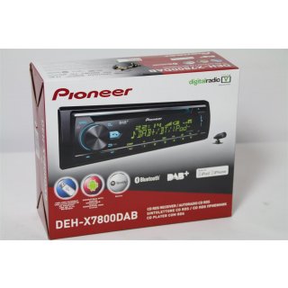 Pioneer Autoradio DEH-X7800DAB DAB+ Tuner, Bluetooth®-Freisprecheinrichtung