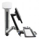 Ergotron Sit-Stand Combo System With Medium Silver CPU...