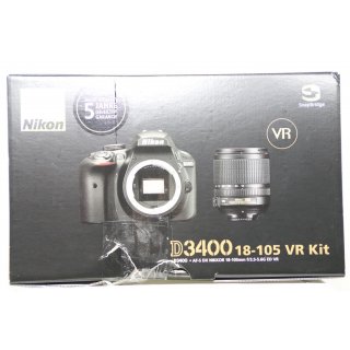 Nikon D3400 + AF-S 18-105 mm 1:3.5-5.6G ED VR SLR-Kamera-Set