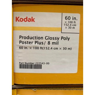 Kodak 222543-00 Glossy Plus Poly Poster Film Roll 152,4cm x 30m (60" X 100)