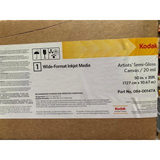 Kodak Artist Semi-gloss Cotton Base Canvas, 20 Mil 127cm x 10,67m (50&quot;x35) Roll