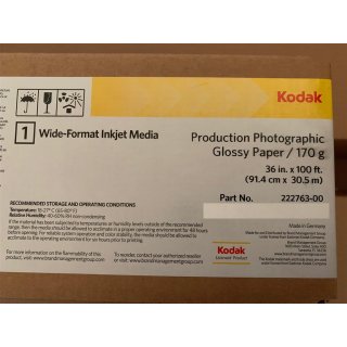 Kodak Production Photographic Glossy Inkjet Paper 91,4cm x 30,5m (36&quot; x 100 Roll)