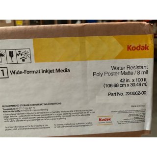 Kodak Water-Resistant Poly Poster Matte 106,68 cm x 30,48 m (42" x 100 Roll)
