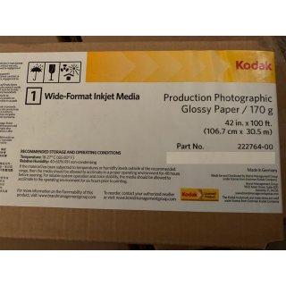 KODAK Production Photographic Glossy Paper / 170g / 106,7 cm x 30,5 m (42 in x 100 ft )