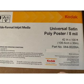 Kodak Universal Satin Poly Poster 8 mil 106,6cm x 30 m (42in x 100)