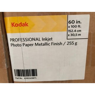KODAK PROFESSIONAL Inkjet Photo Paper, Metallic 255g 1524 mm x 30.5 m  (60in x100ft)