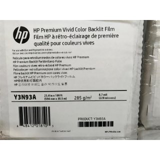 HP Prem. Vivid Color Backlit Film 594mm 220 microns 8.7 mil• 285 g/m2• 594 mm x 30