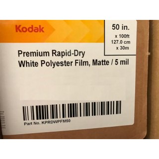 KODAK Premium Rapid-Dry White Film, Matte 5 mil 1270mm x 30,5m (36in x100ft)