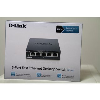 D-Link DES 105 - Switch - 5 x 10/100 - Desktop