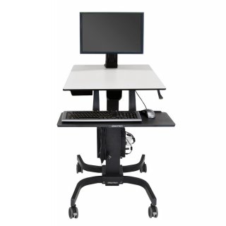 Ergotron WorkFit-C - Single LD Sit-Stand Workstation - Multimedia-Wagen - Schwarz - Grau - 7,3 kg - 61 cm