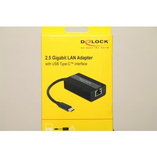 DeLOCK Adapter USB Type-C male to 2.5 Gigabit LAN Netzwerkadapter
