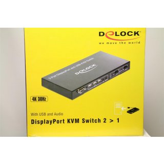 DeLOCK 2 Port DisplayPort and USB KVM Switch - KVM-/USB-Switch