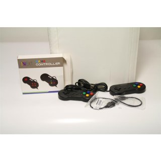 iNNEXT 2 x SNES USB Controller Gamepad Joypad SNES Controller Joystick für Windows PC Mac Raspberry Pi (Multi-Color Keys)