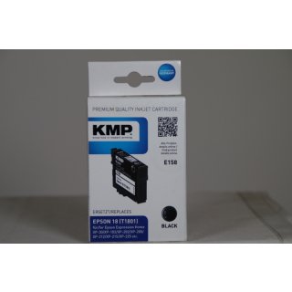 KMP Tintenkartusche für Epson Expression Home XP-102/XP-202, E158, black