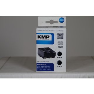 KMP Doublepack für Epson Expression Premium XP-600, E149D, 2 x black