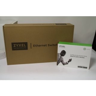 ZyXEL logoZyxel 24-Port Gigabit PoE Switch inkl. Access Point (Smart Managed, Zyxel NebulaFlex