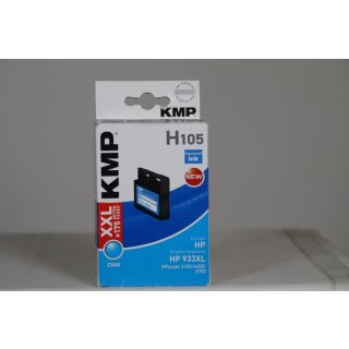 KMP Tintenkartusche für HP Officejet 6100/6600/6700, H105, cyan