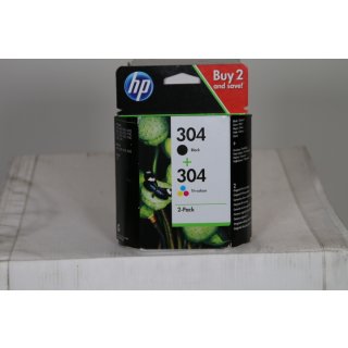 HP 304 - 2er-Pack - Schwarz, Farbe (Cyan, Magenta, Gelb)