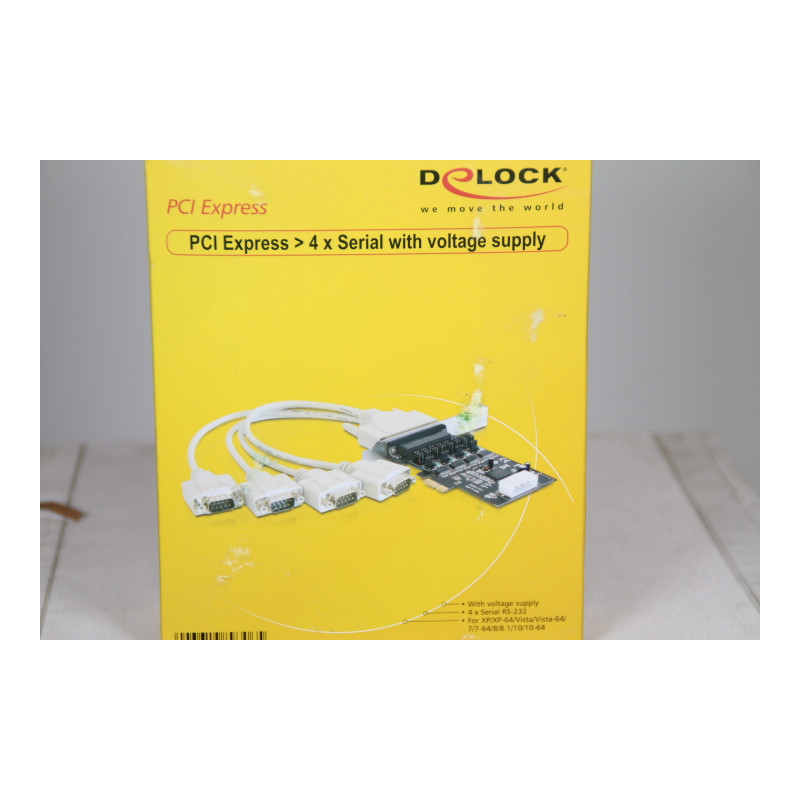 Delock PCI Express Card > 4 x Serial with power management Serielle