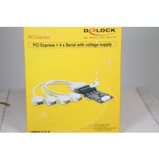 Delock PCI Express Card > 4 x Serial with power management - Serieller Adapter - PCIe - RS-232 x 4