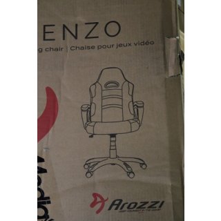 Arozzi Enzo , Universal-Gamingstuhl, 105 kg, *kleiner Kratzer am Fuß*  Gepolsterter Sitz, Gepolsterte Rückenlehne, Anthrazit, Schwarz