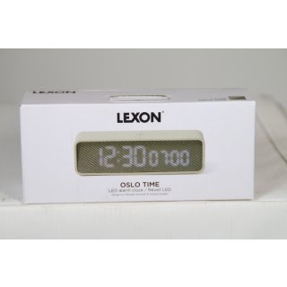 Lexon Oslo Time LED Alarm Stone/Khaki