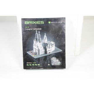 Brixies 410190 - Kölner Dom, 3D-Puzzle, Germany Edition, 1284 Teile, Schwierigkeitsstufe 5 für Experten, Mehrfarbig