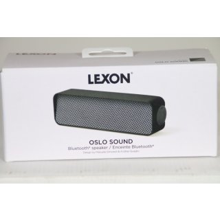 Lexon Oslo Sound Bluetooth Speaker, 3 W, Dark Grey/Grey