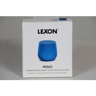 Lexon MINO Mini-Bluetooth-Lautsprecher TWS mit Freisprechanlage 3W blau