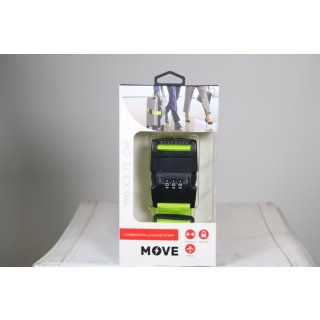 MOVE Combi Strap Koffergurt mit Kombinationsschloss 190x3,57 cm grün