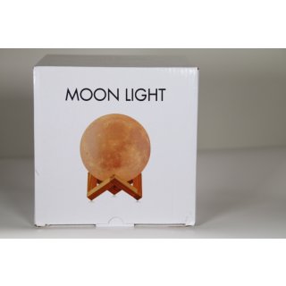 15cm Mond Lampe, 3D-gedruckte Helligkeit Dimmbar Mondlicht 16 RGB Farben USB Wiederaufladbare Fernbedienung & Touch-Steuerung