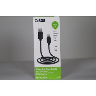 SBS Handy Ladekabel & Datenkabel, Micro USB 1m