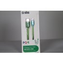 SBS Lade- und Datenkabel micro-USB 1m grün