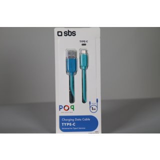 SBS USB Type-C Kabel POP COLLECTION1m BLAU