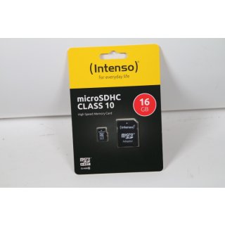 Intenso Class 16 GB / 10 - Flash-Speicherkarte (microSDHC/SD-Adapter inbegriffen)