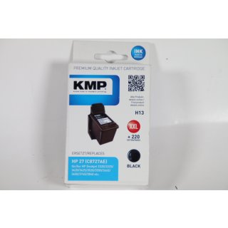 KMP H13 - Schwarz - Tintenpatrone (Alternative zu: HP 27, HP C8727AE)