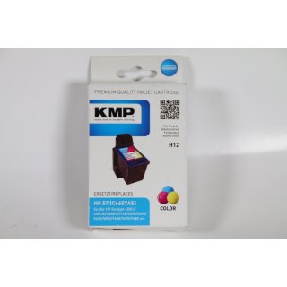 KMP H12 - 17 ml - Farbe (Cyan, Magenta, Gelb) - kompatibel - Tintenpatrone (Alternative zu: HP 57, HP C6657AE)