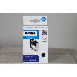 KMP E125 - 11 ml - Schwarz - kompatibel - Tintenpatrone für Epson Stylus SX230 - SX235 - SX430 - SX438; WorkForce WF-3520 - 3530 - 3540 - 7015 - 7515 - 7525