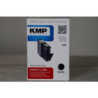 KMP C65 - Schwarz - Tintenpatrone (Alternative zu: Canon CLI-8Bk, Canon 0620B001)
