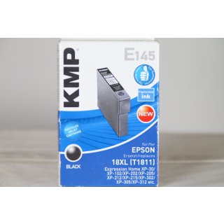KMP E145 - Schwarz - Tintenpatrone (Alternative zu: Epson 18XL, Epson C13T18114010