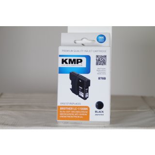 KMP B78B - 12.7 ml - Schwarz - kompatibel - Tintenpatrone (Alternative zu: Brother LC1100BK)