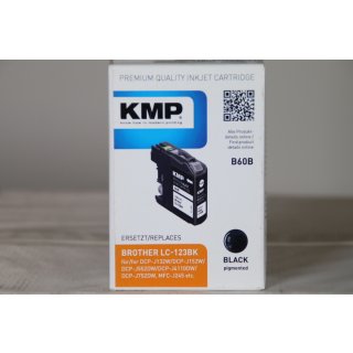 KMP B60B - Schwarz - Tintenpatrone (Alternative zu: Brother LC-123BK)