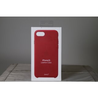 Apple RED - hintere Abdeckung für Mobiltelefon - Leder - Rot - für iPhone 7, 8, SE (2. Generation)