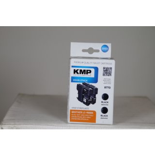 KMP B77D - 2er-Pack - 9.1 ml - Schwarz - kompatibel - wiederaufbereitet - Tintenpatrone (Alternative zu: Brother LC980BK)