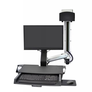 Ergotron Sit-Stand Combo Ablageflächen-System - Befestigungskit - für LCD-Display / Tastatur / Maus / Barcode-Scanner /