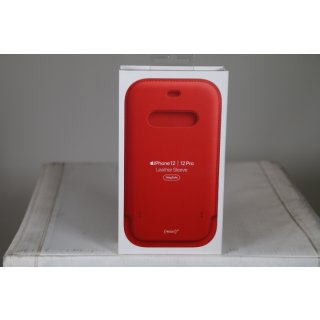 Apple Schutzhülle RED -mit MagSafe - Leder Rot - für iPhone 12 - 12 Pro